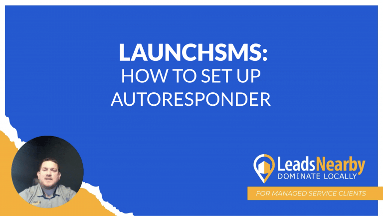 Decorative graphic telling you this post is abpit setting up the Autoresponder feature in LaunchSMS
